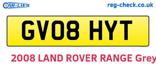 GV08HYT are the vehicle registration plates.