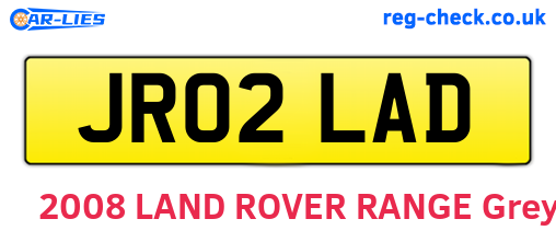 JR02LAD are the vehicle registration plates.