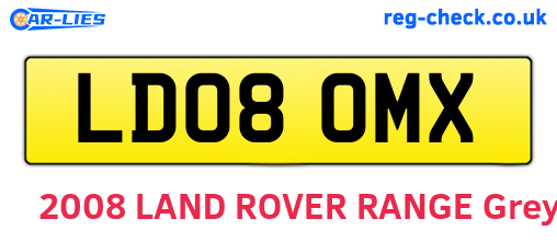 LD08OMX are the vehicle registration plates.