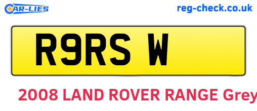 R9RSW are the vehicle registration plates.