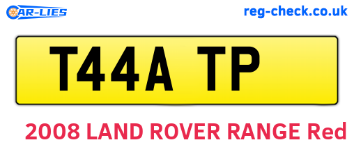 T44ATP are the vehicle registration plates.