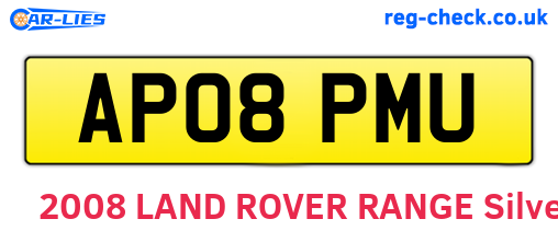 AP08PMU are the vehicle registration plates.