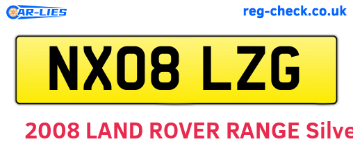 NX08LZG are the vehicle registration plates.