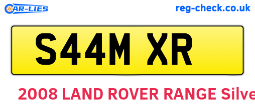 S44MXR are the vehicle registration plates.