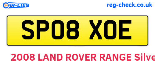 SP08XOE are the vehicle registration plates.