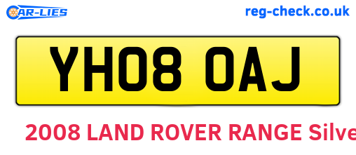 YH08OAJ are the vehicle registration plates.
