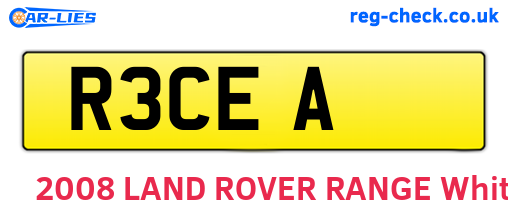 R3CEA are the vehicle registration plates.