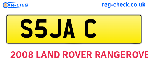 S5JAC are the vehicle registration plates.