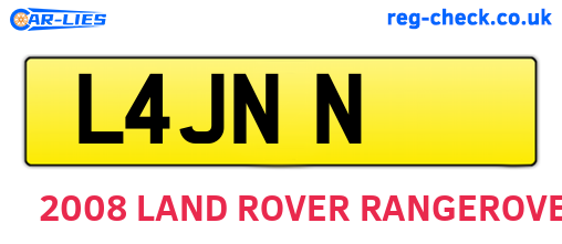 L4JNN are the vehicle registration plates.