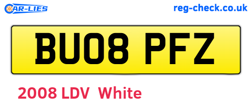 BU08PFZ are the vehicle registration plates.
