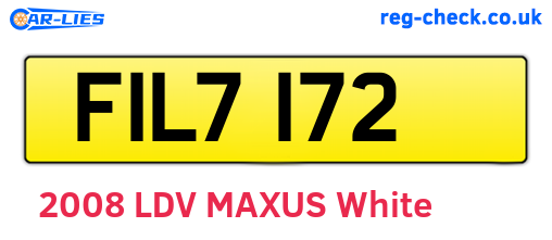 FIL7172 are the vehicle registration plates.