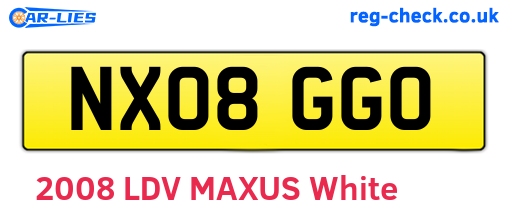 NX08GGO are the vehicle registration plates.