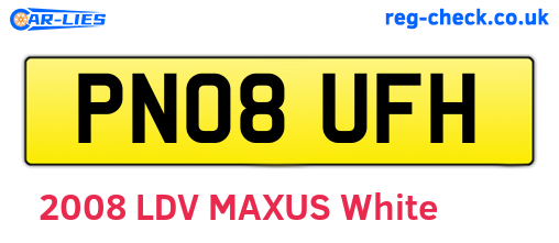 PN08UFH are the vehicle registration plates.
