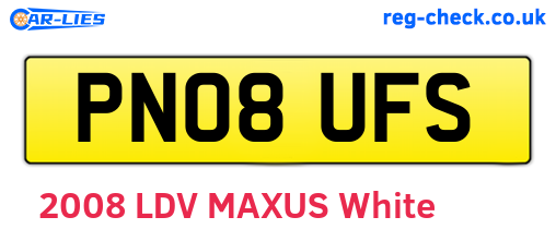 PN08UFS are the vehicle registration plates.