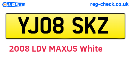 YJ08SKZ are the vehicle registration plates.