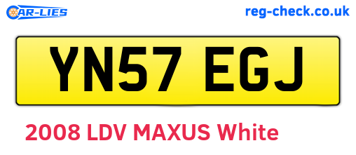 YN57EGJ are the vehicle registration plates.