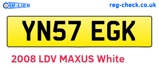 YN57EGK are the vehicle registration plates.
