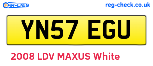 YN57EGU are the vehicle registration plates.