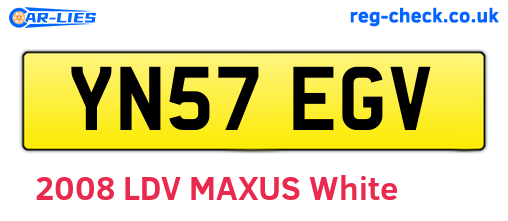 YN57EGV are the vehicle registration plates.