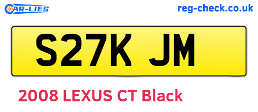 S27KJM are the vehicle registration plates.