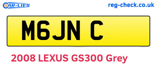 M6JNC are the vehicle registration plates.