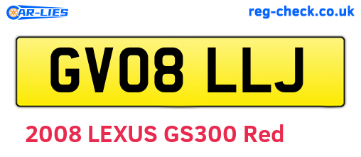 GV08LLJ are the vehicle registration plates.