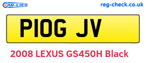 P10GJV are the vehicle registration plates.