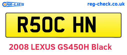 R50CHN are the vehicle registration plates.