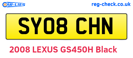 SY08CHN are the vehicle registration plates.