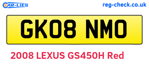 GK08NMO are the vehicle registration plates.