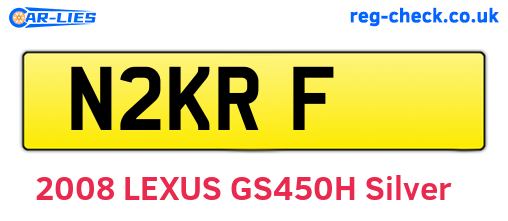 N2KRF are the vehicle registration plates.