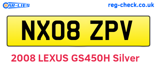 NX08ZPV are the vehicle registration plates.