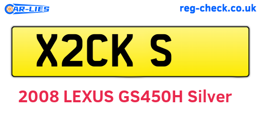 X2CKS are the vehicle registration plates.