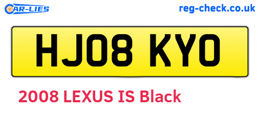 HJ08KYO are the vehicle registration plates.