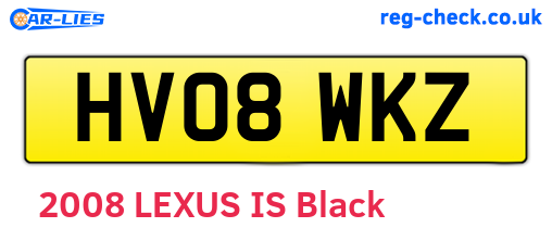 HV08WKZ are the vehicle registration plates.