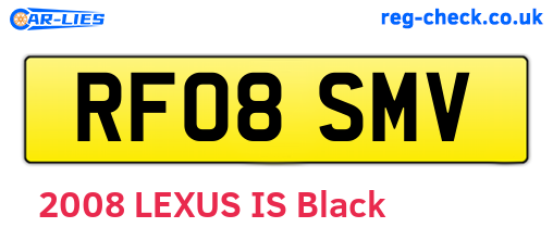 RF08SMV are the vehicle registration plates.