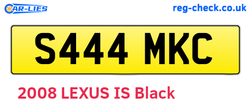 S444MKC are the vehicle registration plates.