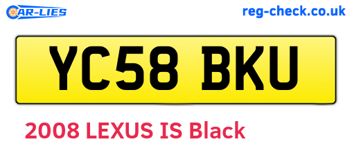YC58BKU are the vehicle registration plates.