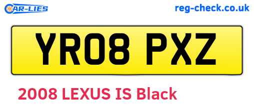 YR08PXZ are the vehicle registration plates.