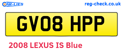 GV08HPP are the vehicle registration plates.