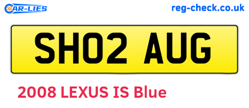 SH02AUG are the vehicle registration plates.