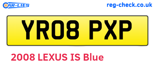 YR08PXP are the vehicle registration plates.