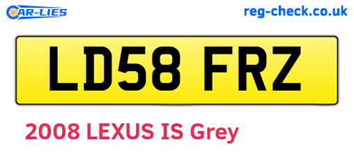 LD58FRZ are the vehicle registration plates.