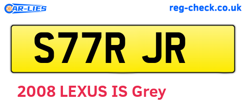 S77RJR are the vehicle registration plates.