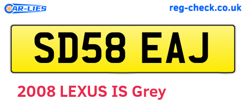 SD58EAJ are the vehicle registration plates.