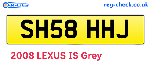 SH58HHJ are the vehicle registration plates.