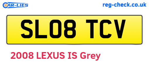 SL08TCV are the vehicle registration plates.