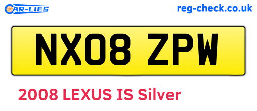 NX08ZPW are the vehicle registration plates.