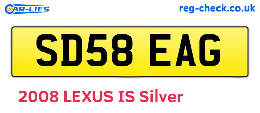 SD58EAG are the vehicle registration plates.