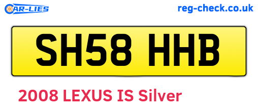 SH58HHB are the vehicle registration plates.